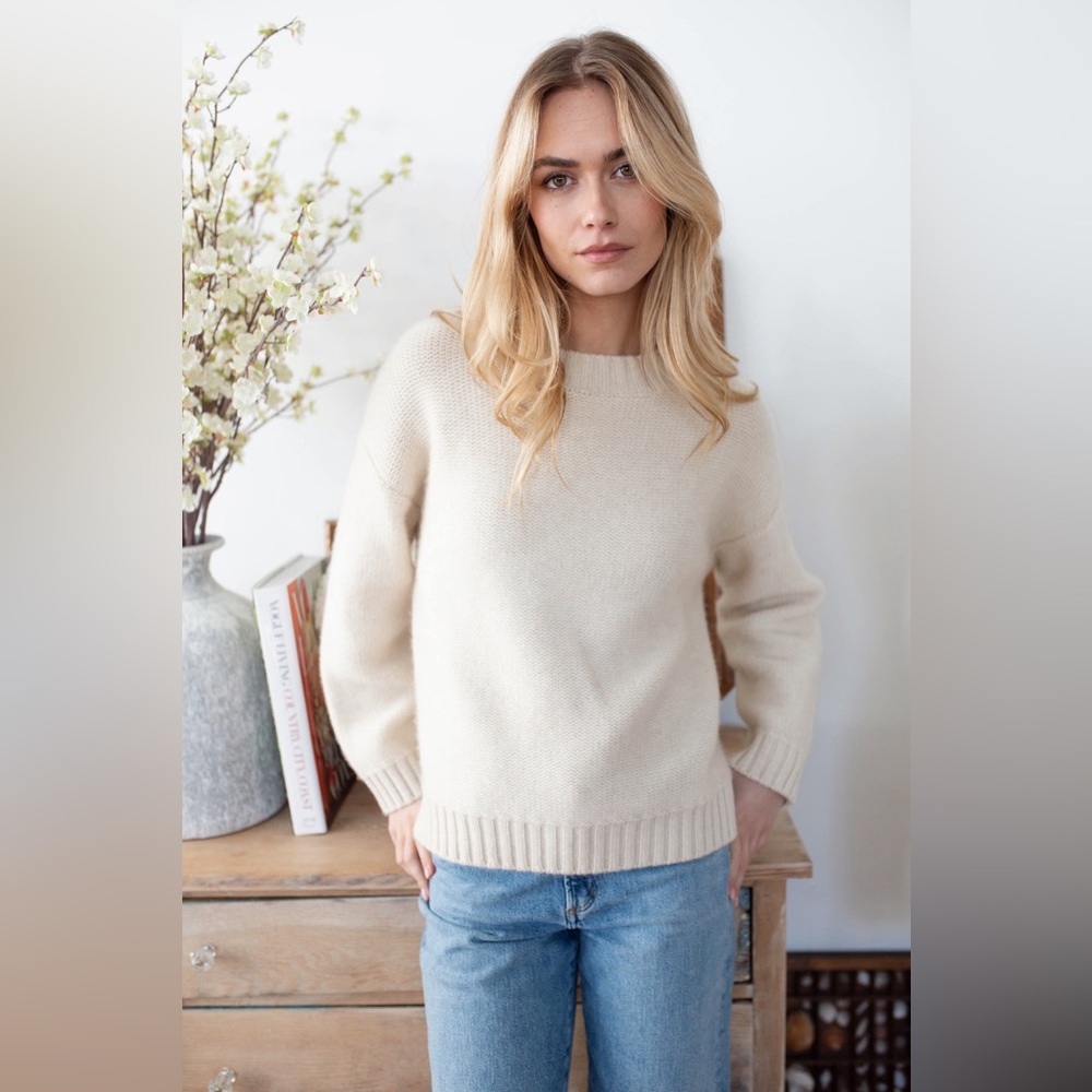 Marea by Liz joy WINTER BEACH SWEATER - IVORY size small
